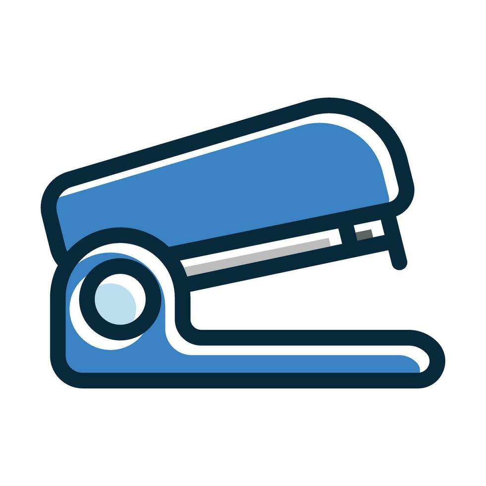 Stapler Vector Thick Line Filled Dark Colors