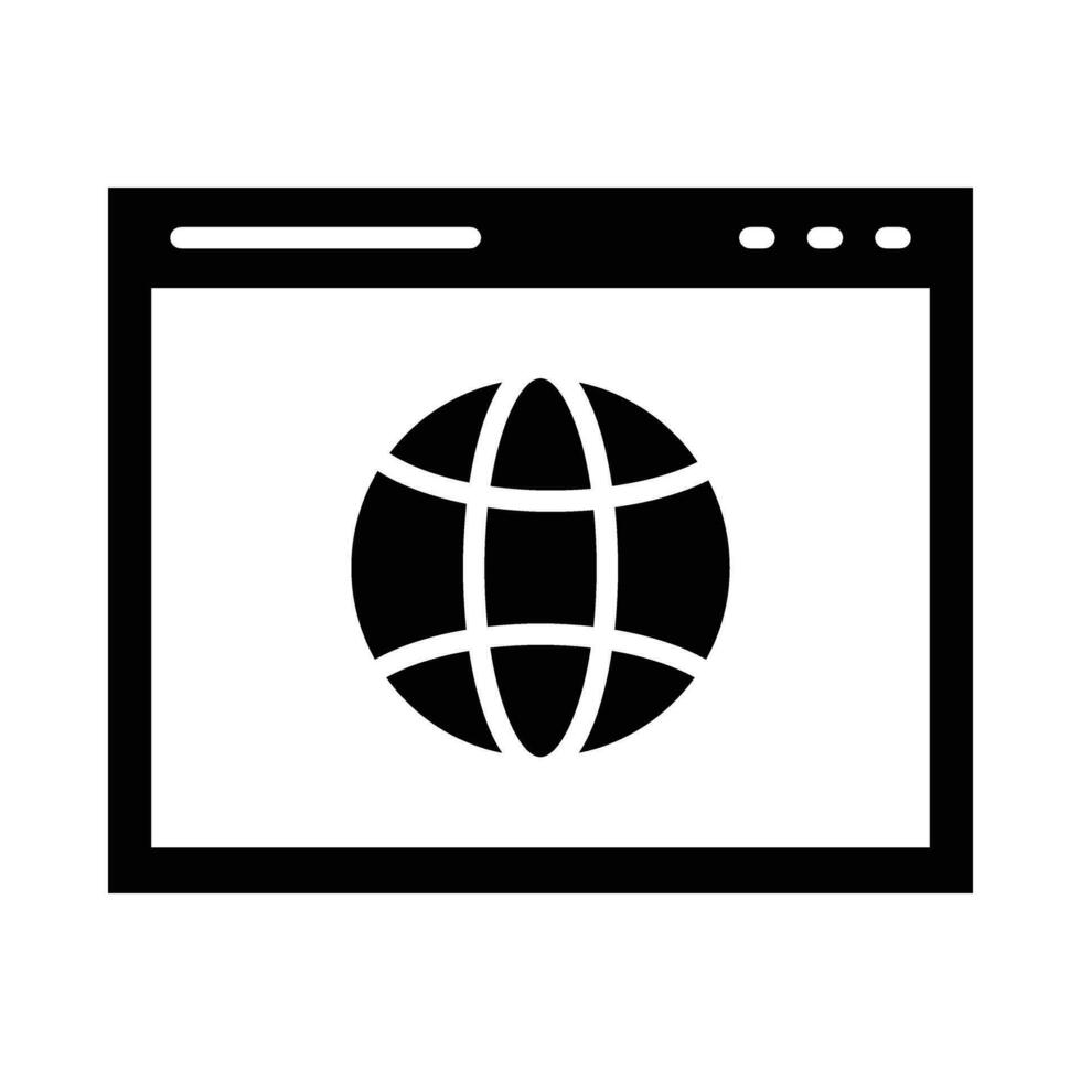 Web Browser Vector Glyph Icon For Personal And Commercial Use.
