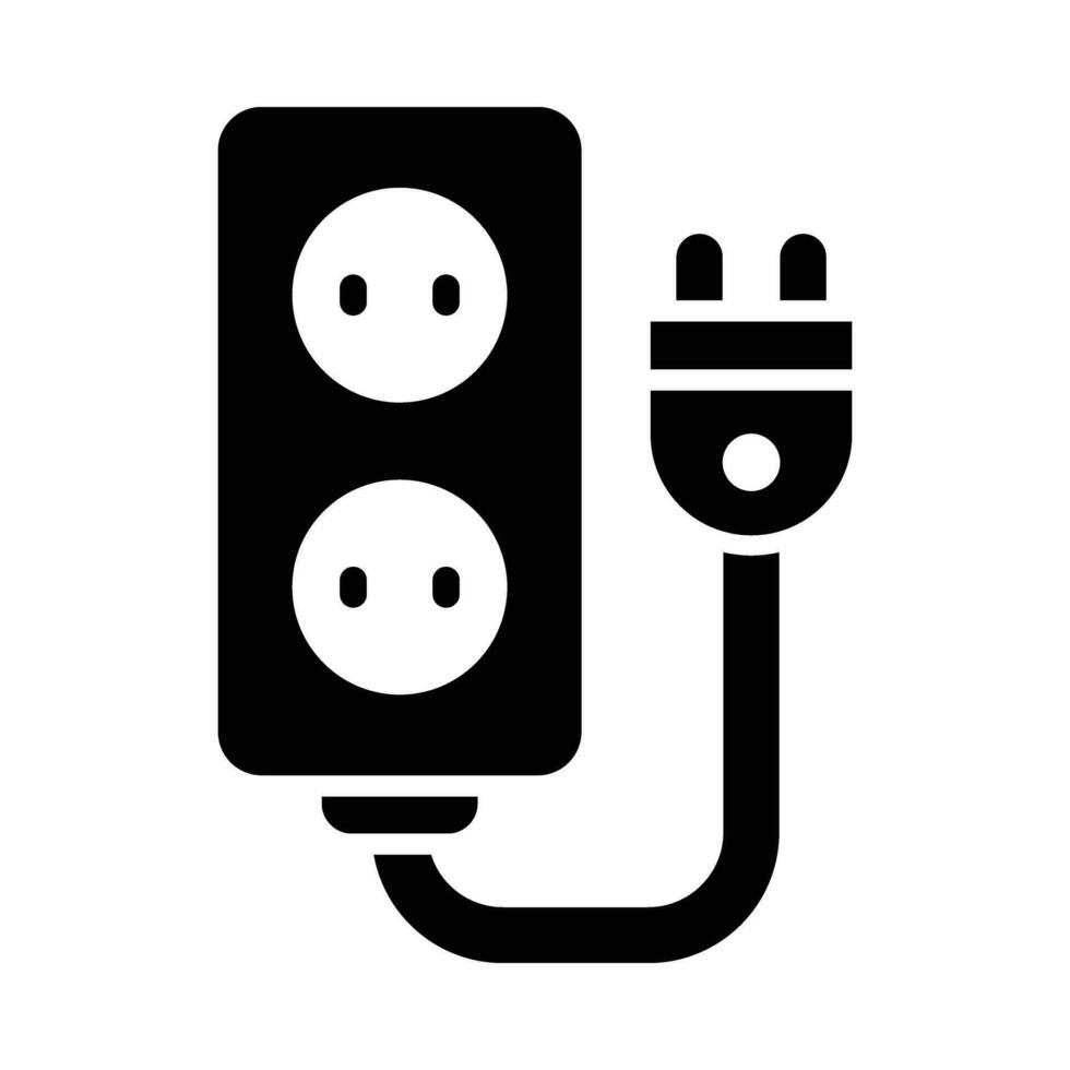 Extension Cable Vector Glyph Icon For Personal And Commercial Use.