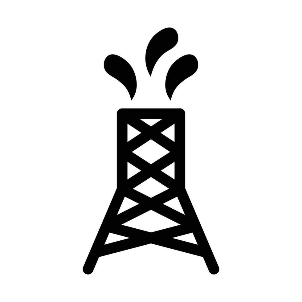 Oil Rig Vector Glyph Icon For Personal And Commercial Use.
