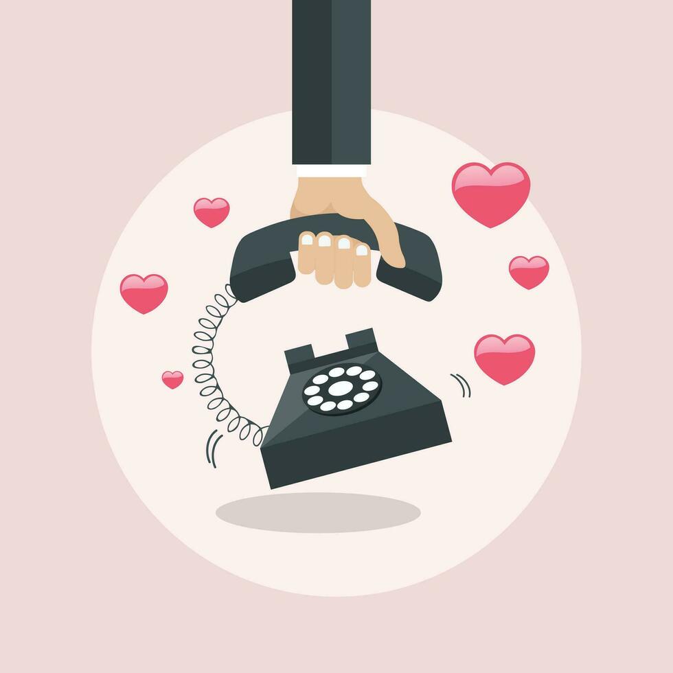 Valentines day banner. Love concept. Flat vector illustration