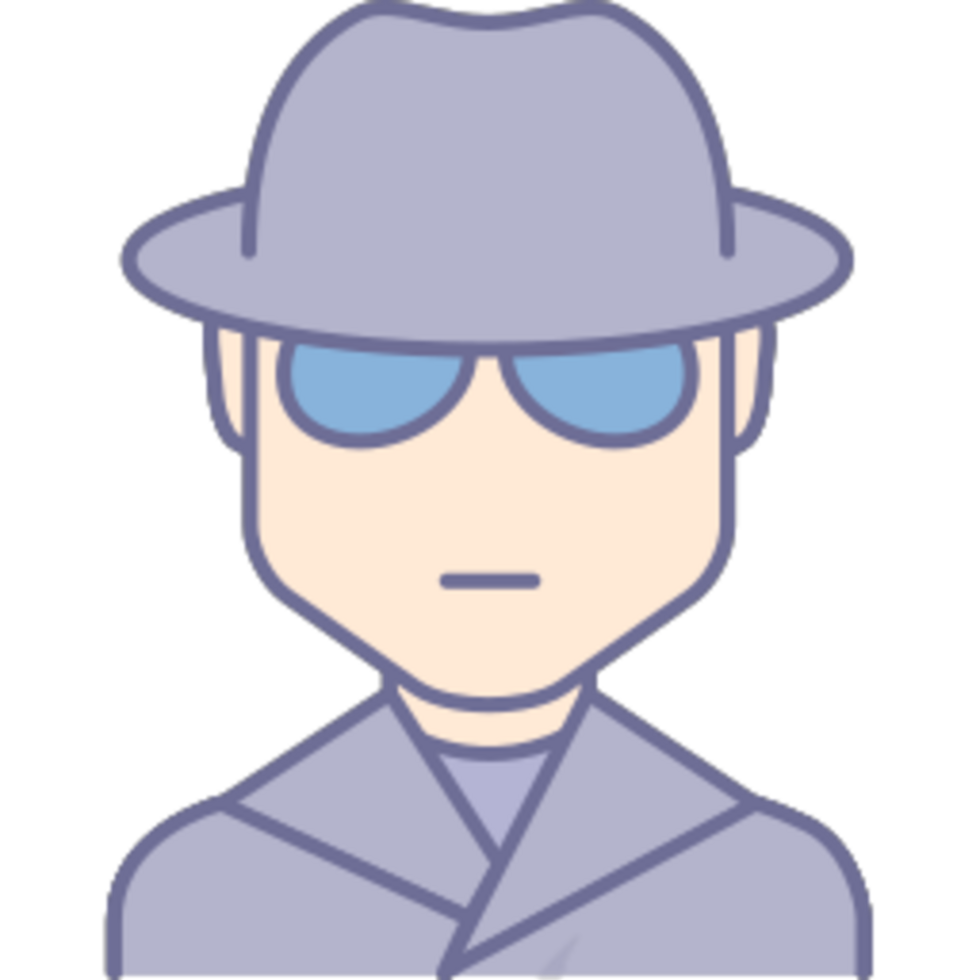 spy character portrait icon design png