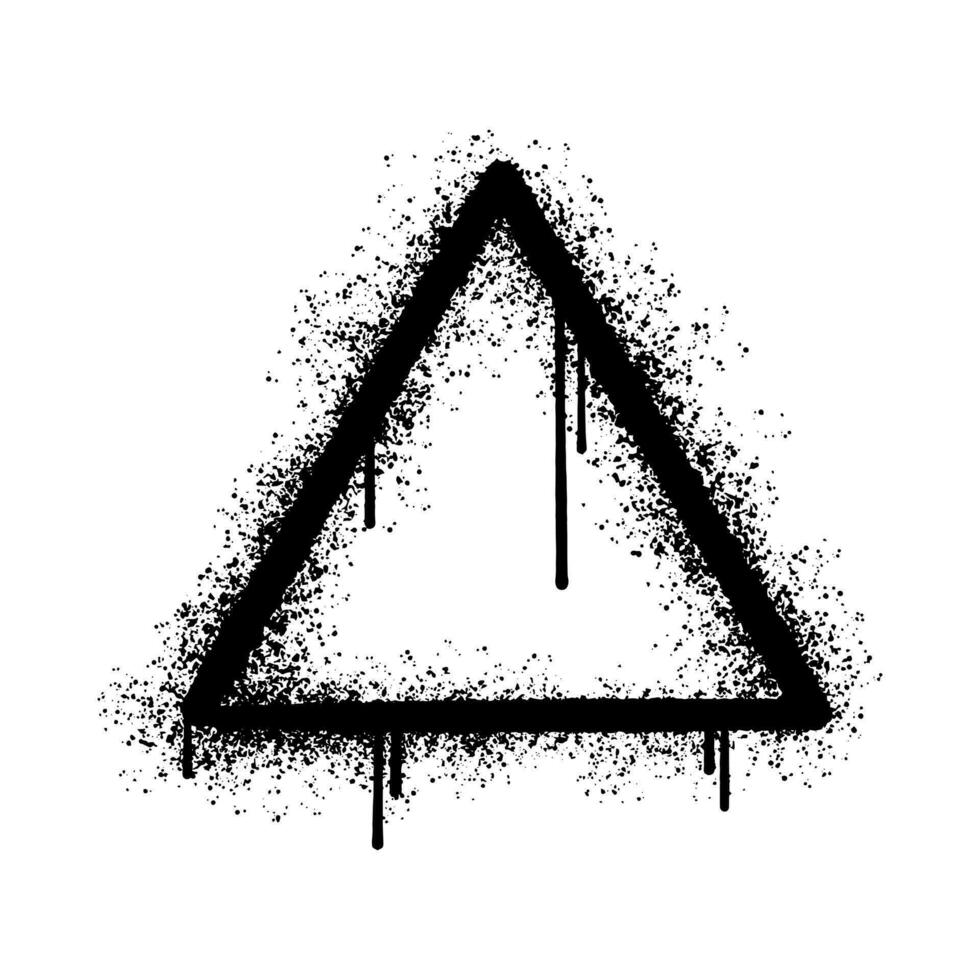 Graffiti Spray triangle on a white background. vector