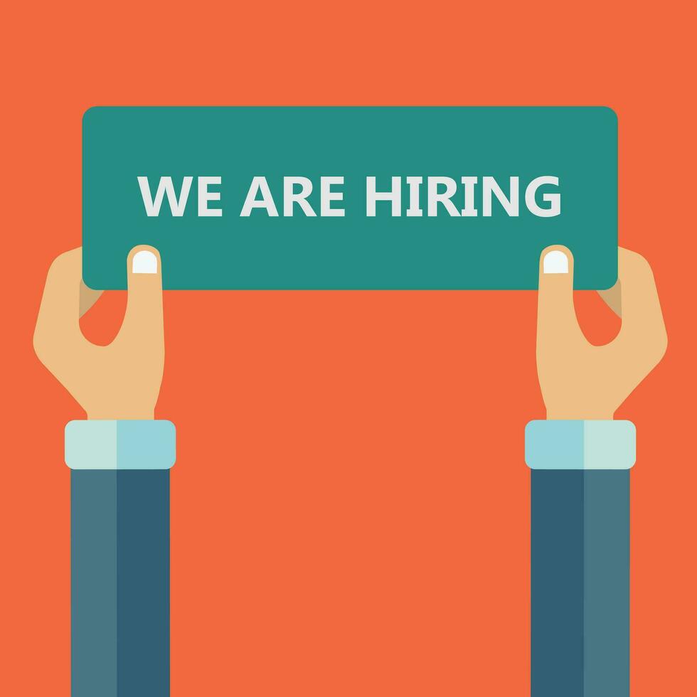 Join our team. Hiring concept. Flat vector illustration.