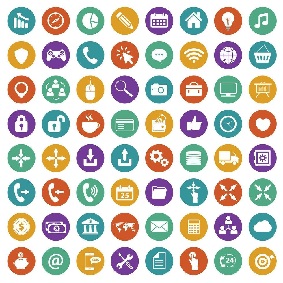 App icon set. Flat vector