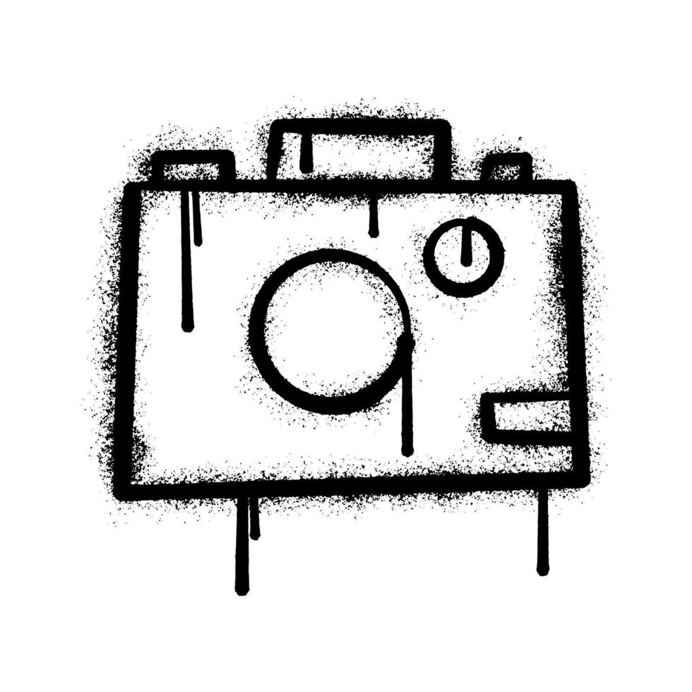 Graffiti Spray camera white background photo. vector