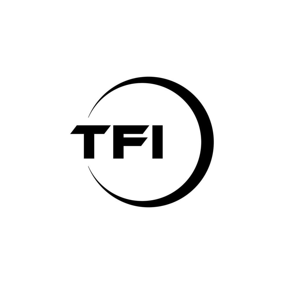 tfi letra logo diseño, inspiración para un único identidad. moderno elegancia y creativo diseño. filigrana tu éxito con el sorprendentes esta logo. vector