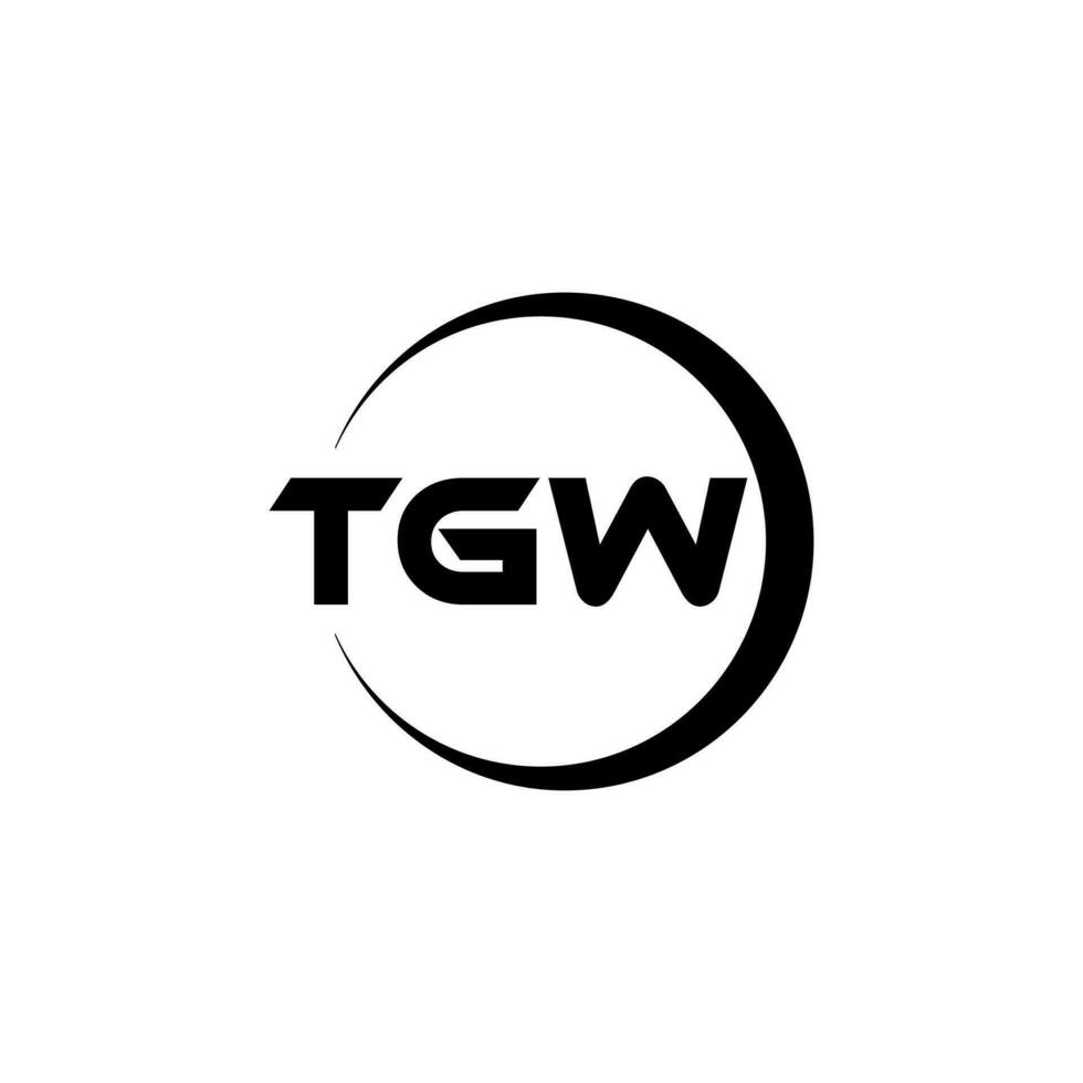 tgw letra logo diseño, inspiración para un único identidad. moderno elegancia y creativo diseño. filigrana tu éxito con el sorprendentes esta logo. vector