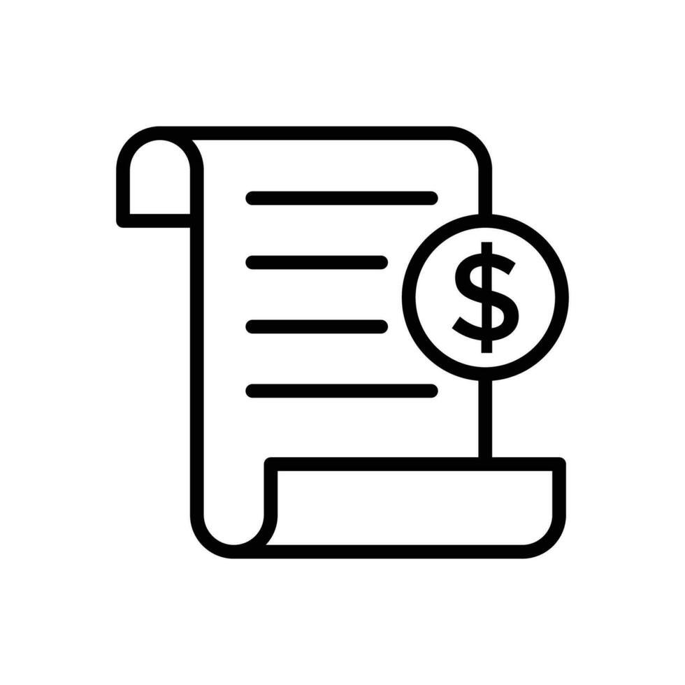 bill icon vector design template simple and clean