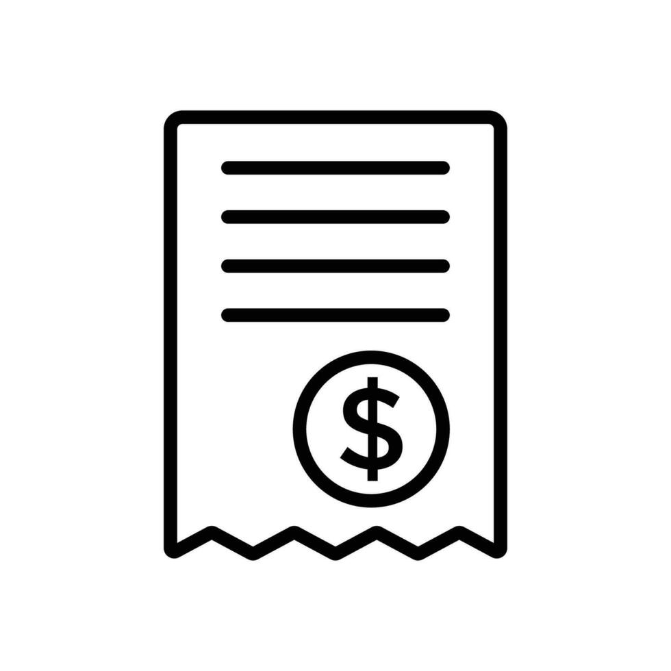 bill icon vector design template simple and clean