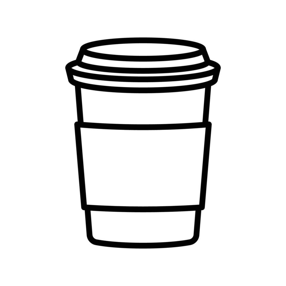 paper cup icon vector design template simple and clean