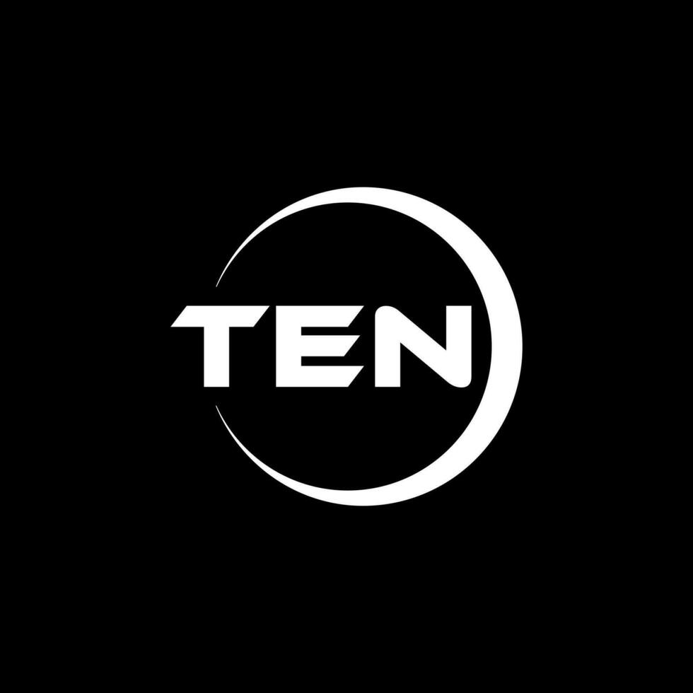 TEN Letter Logo Design, Inspiration for a Unique Identity. Modern Elegance and Creative Design. Watermark Your Success with the Striking this Logo. vector