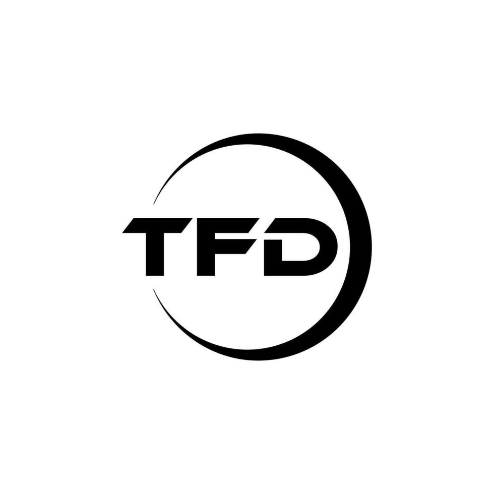 TFD Letter Logo Design, Inspiration for a Unique Identity. Modern Elegance and Creative Design. Watermark Your Success with the Striking this Logo. vector