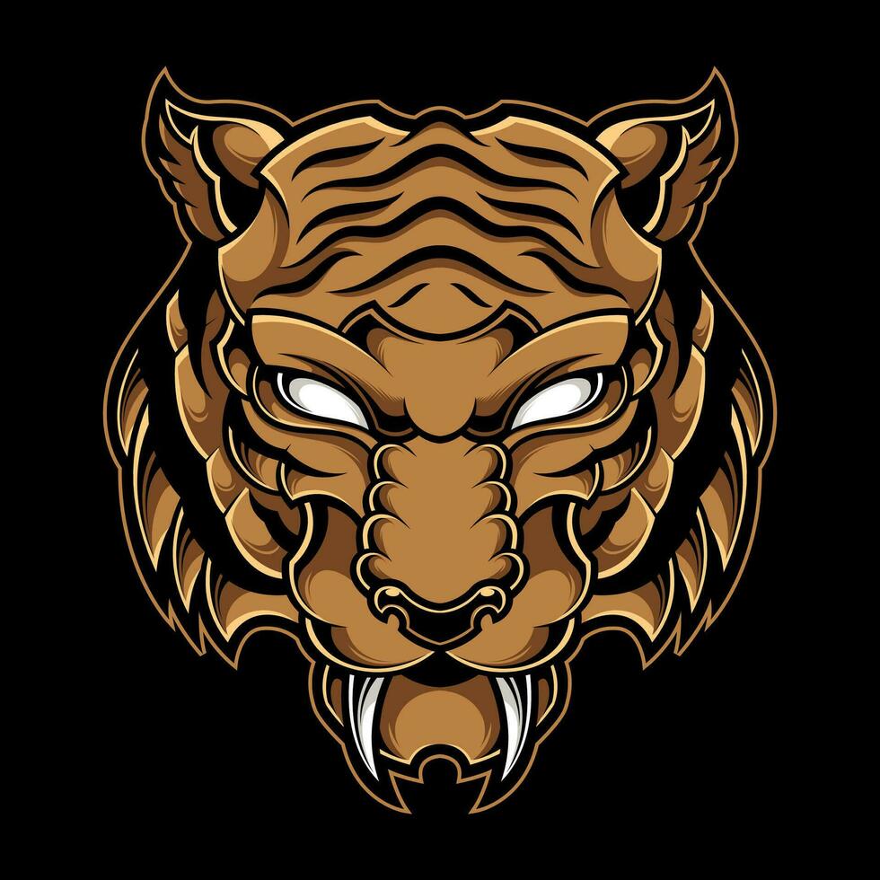 TIGER HEAD ILLUSTRATION vector