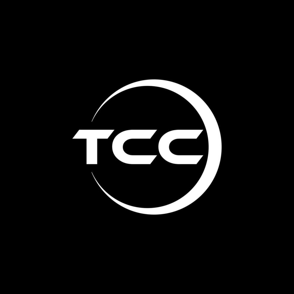 tcc letra logo diseño, inspiración para un único identidad. moderno elegancia y creativo diseño. filigrana tu éxito con el sorprendentes esta logo. vector