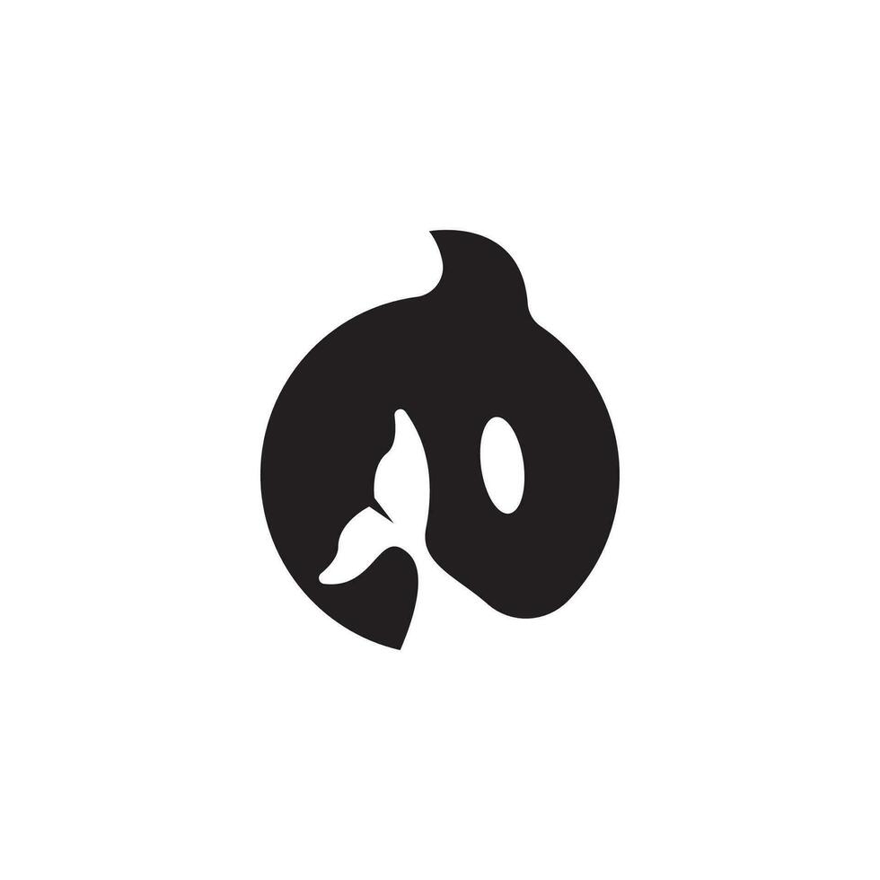 Orca icon and symbol vector template illustration