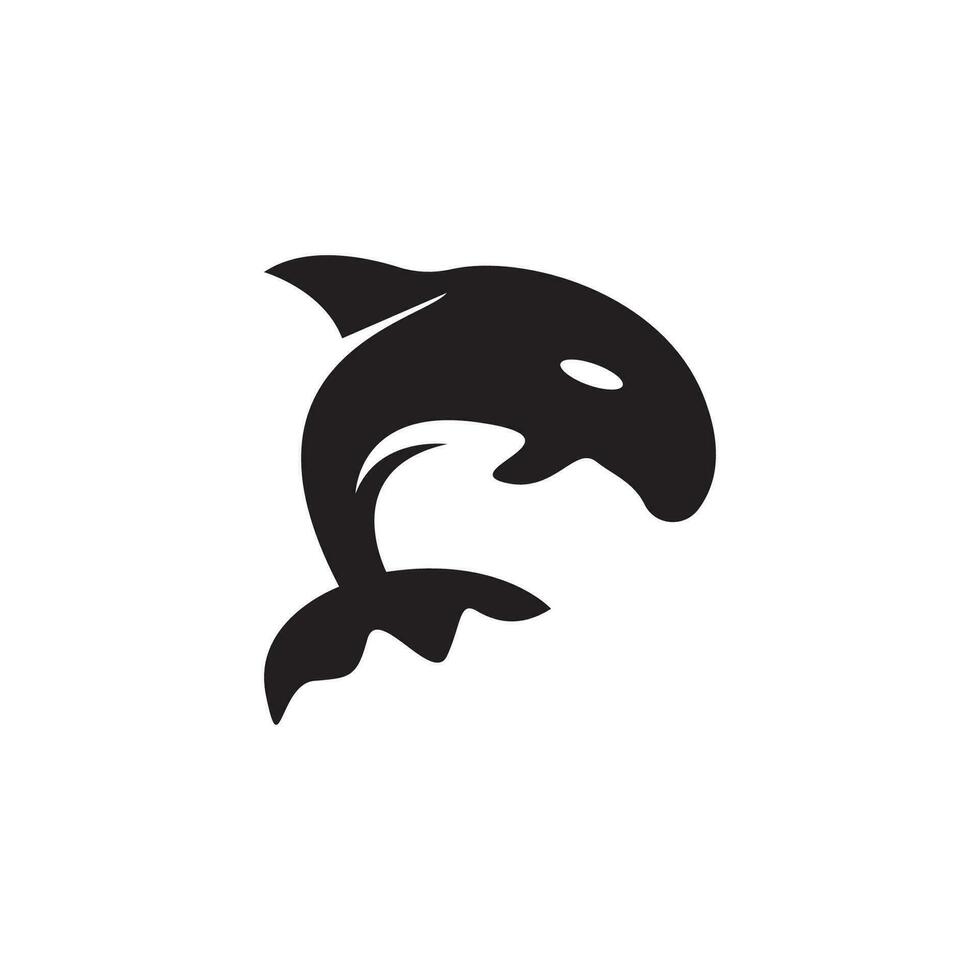 Orca icon and symbol vector template illustration