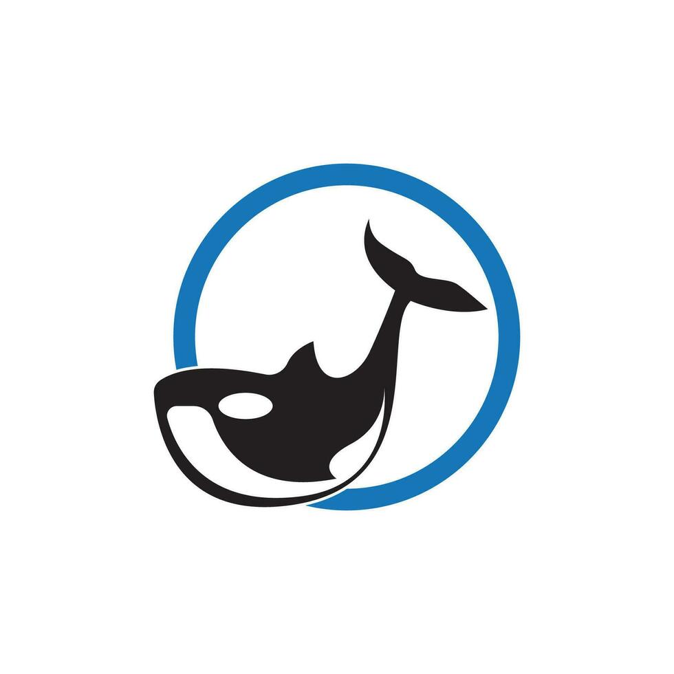 Orca icon and symbol vector template illustration