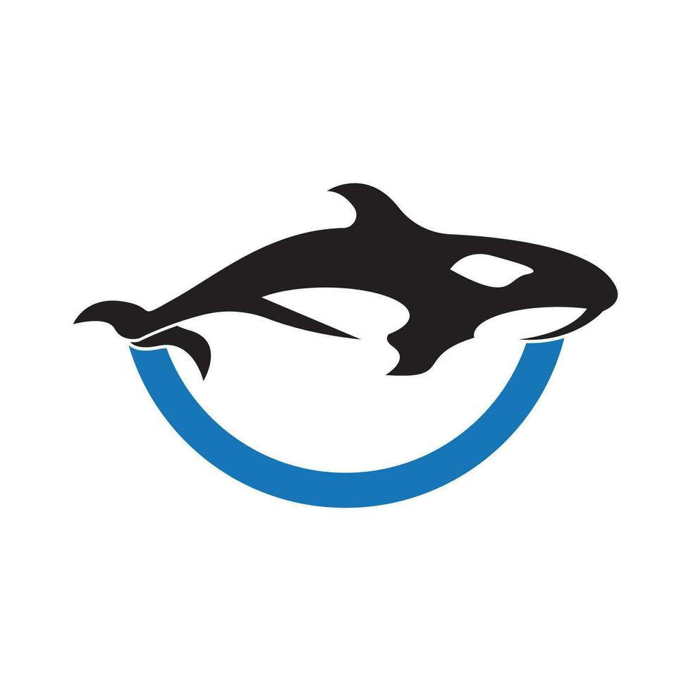 Orca icon and symbol vector template illustration