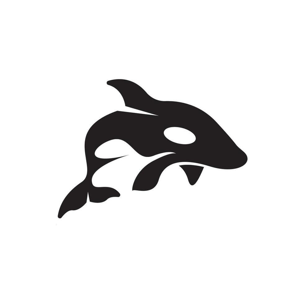 Orca icon and symbol vector template illustration