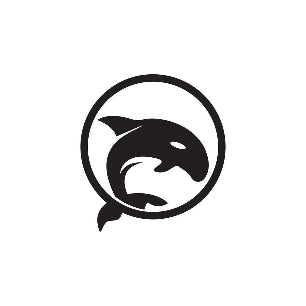 Orca icon and symbol vector template illustration