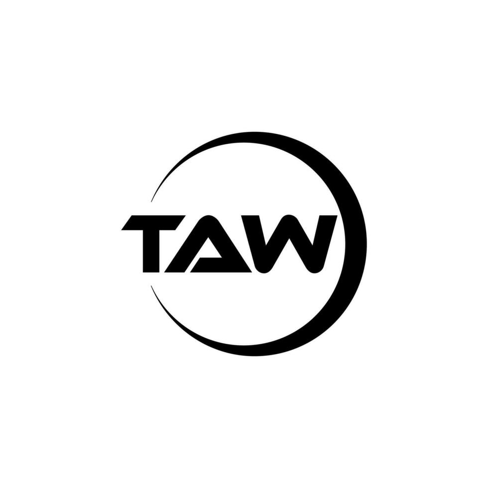 taw letra logo diseño, inspiración para un único identidad. moderno elegancia y creativo diseño. filigrana tu éxito con el sorprendentes esta logo. vector