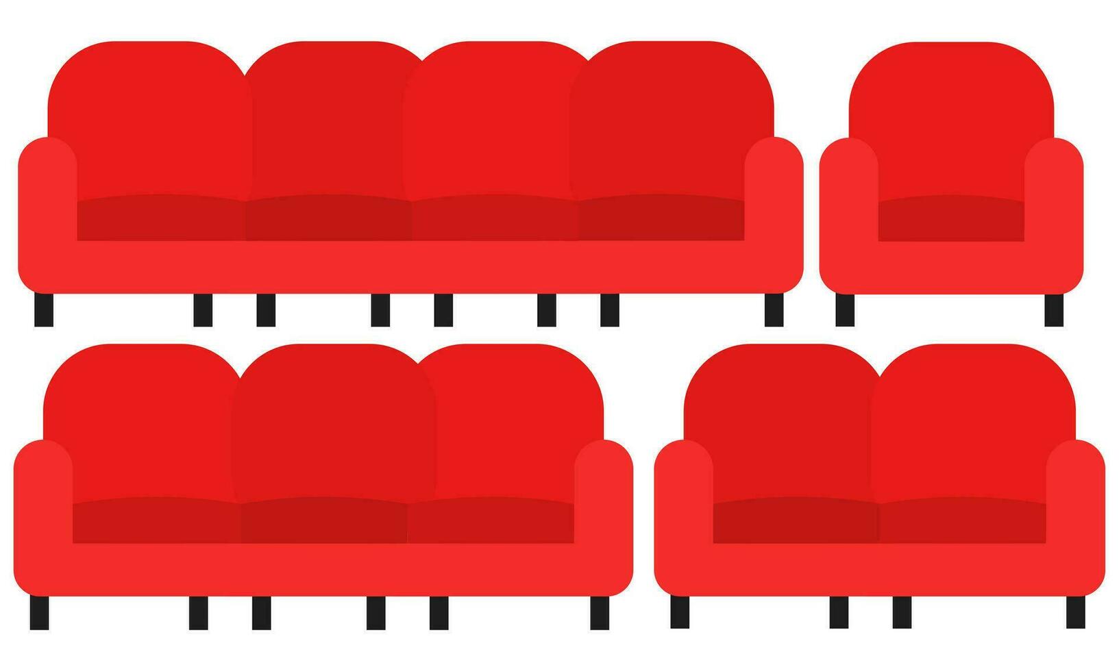 illustration of a red sofa vector