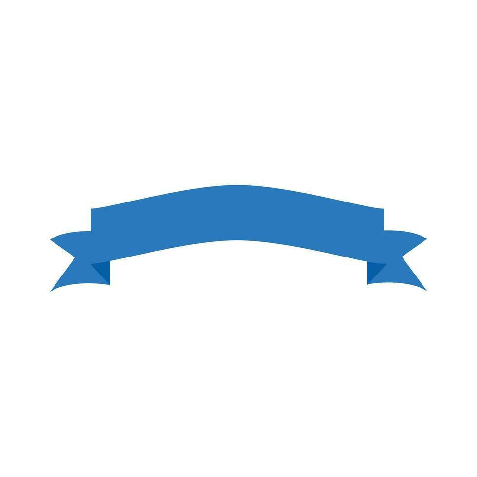 ribbon banner decoration icon vector illustration design graphic flat style blue color. EpS10