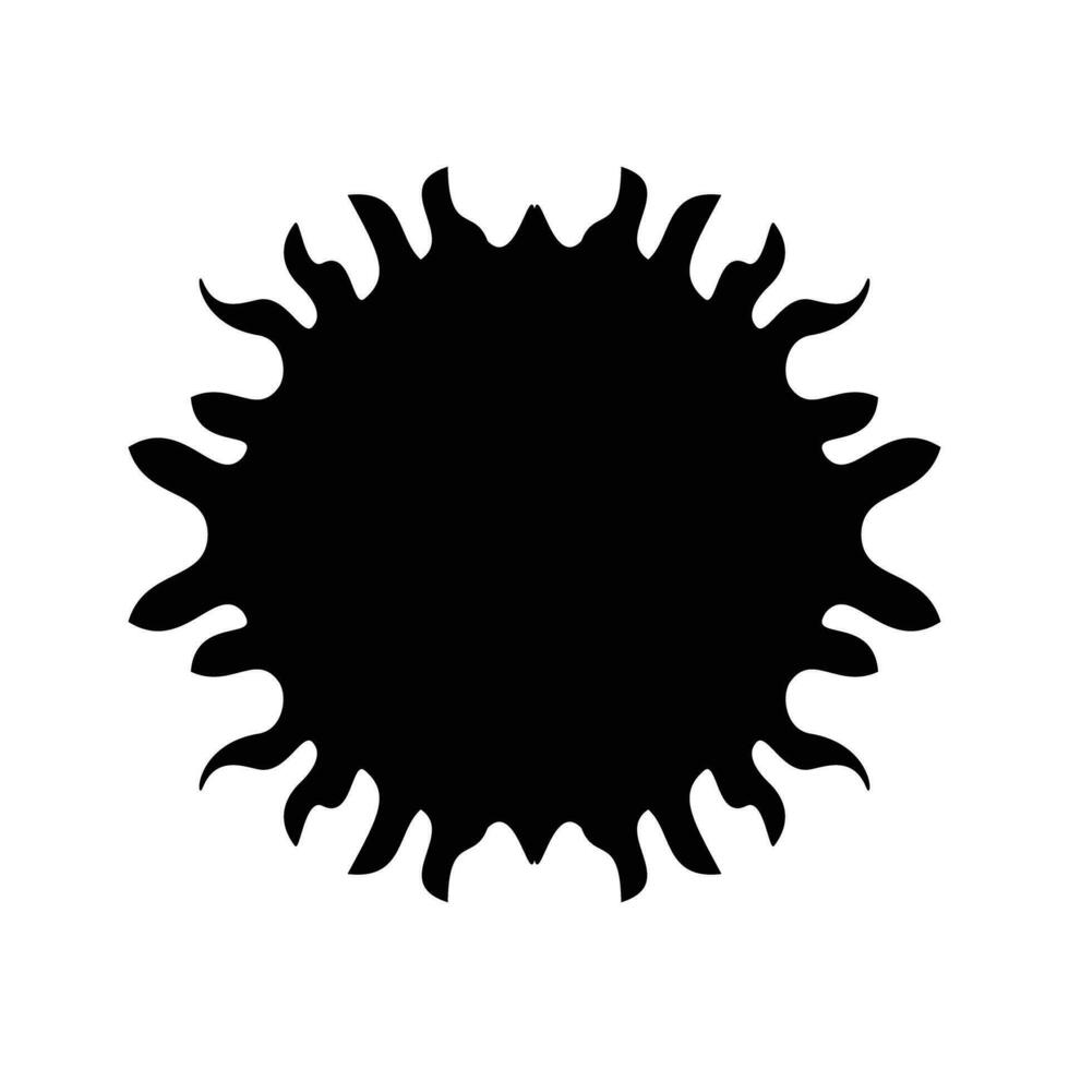 virus icono en blanco antecedentes. coronavirus icono. negro silueta de un cola redonda virus me gusta el corona virus. salud diseño elementos vector