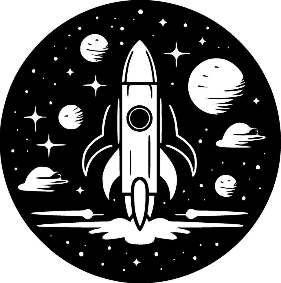 Space, Minimalist and Simple Silhouette - Vector illustration