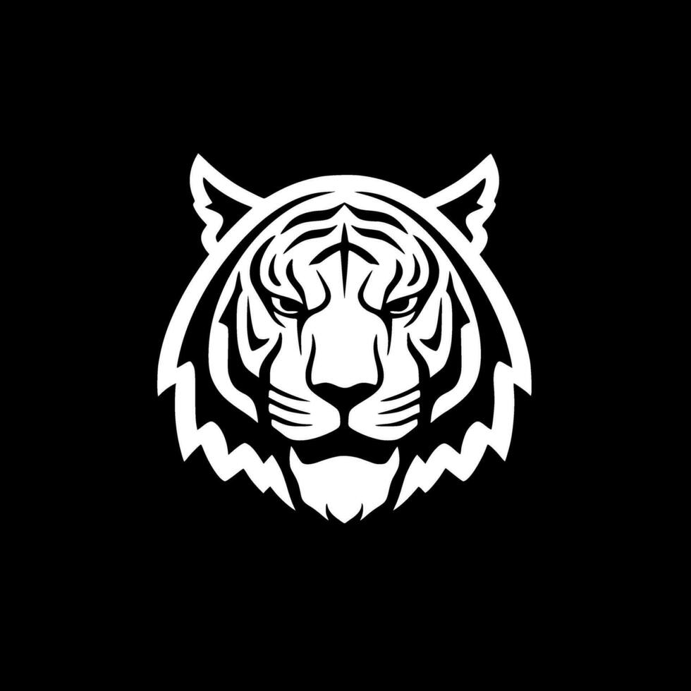 tigre, minimalista y sencillo silueta - vector ilustración