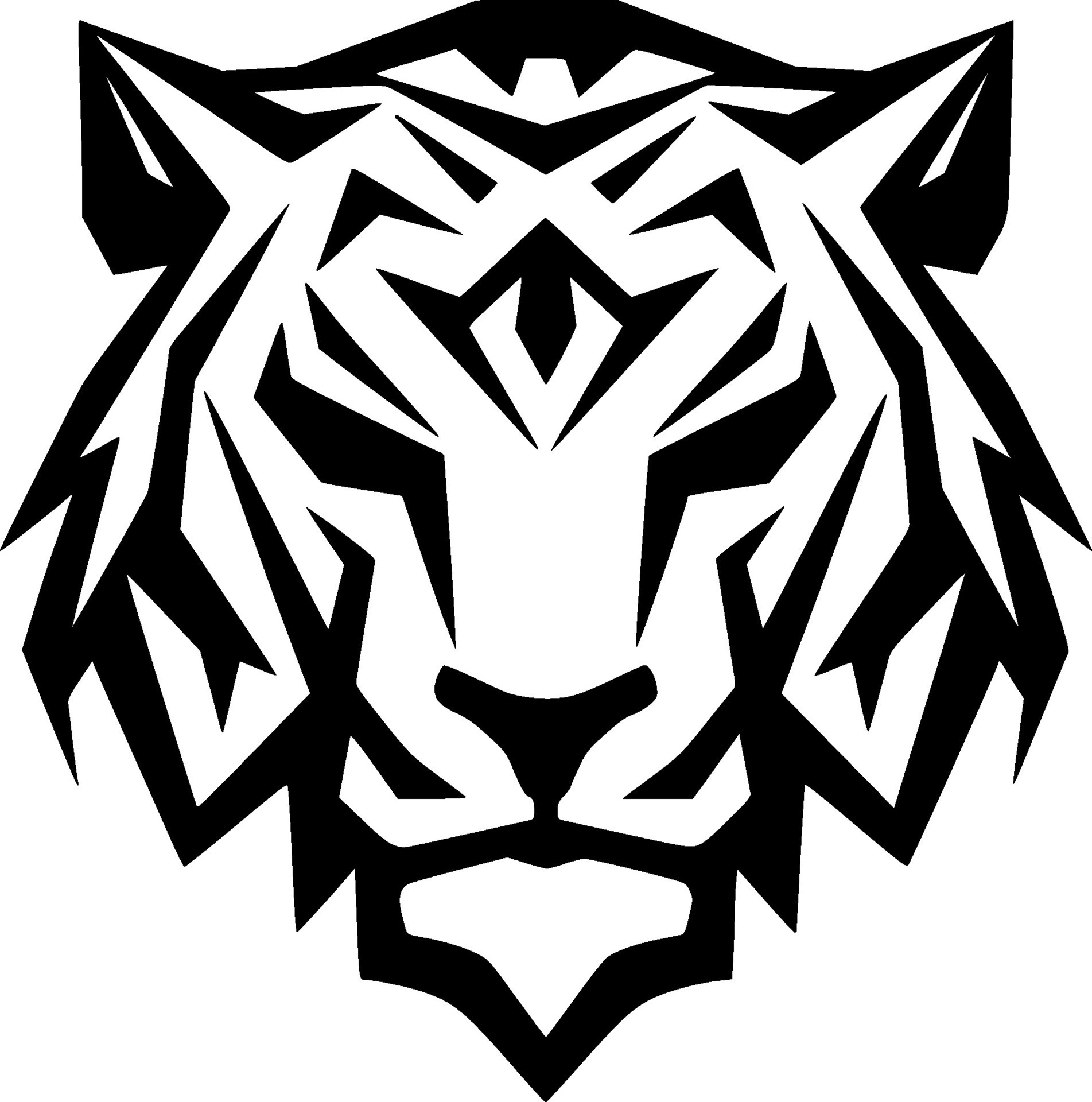 Tiger, Black and White Vector illustration 34101951 Vector Art at Vecteezy