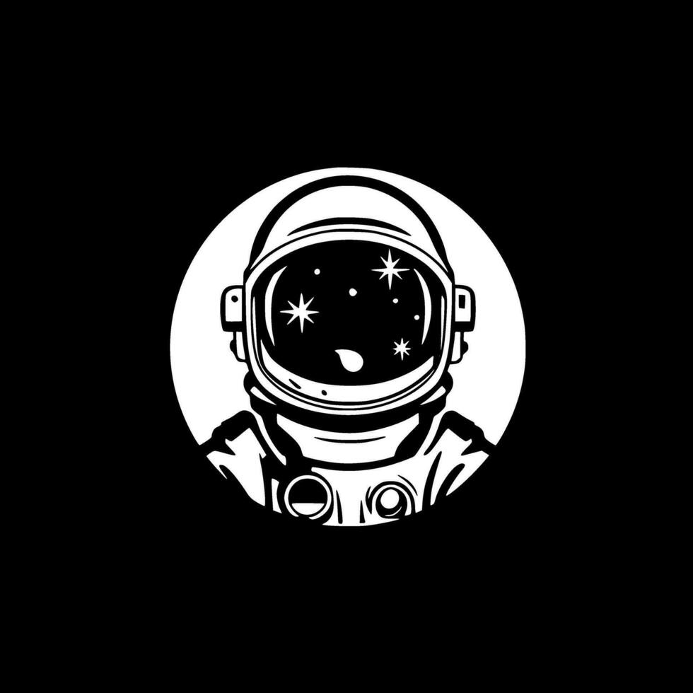 Astronaut, Minimalist and Simple Silhouette - Vector illustration
