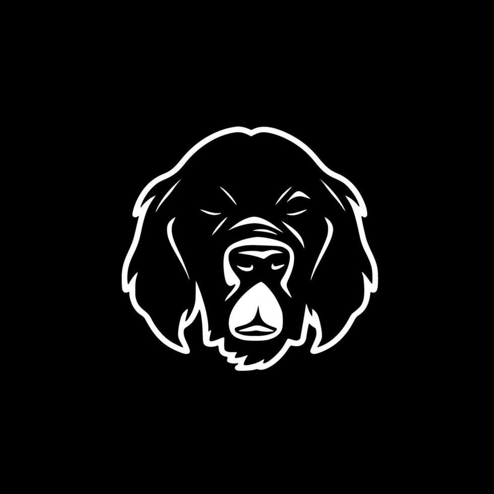 Dog, Black and White Vector illustration
