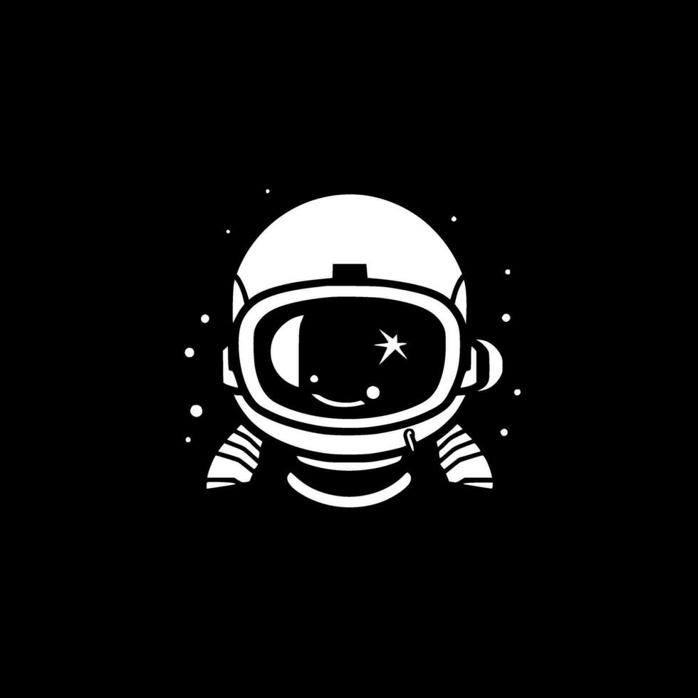 astronauta, minimalista y sencillo silueta - vector ilustración