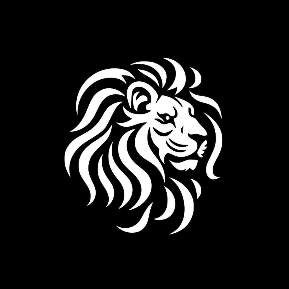 Lion, Minimalist and Simple Silhouette - Vector illustration