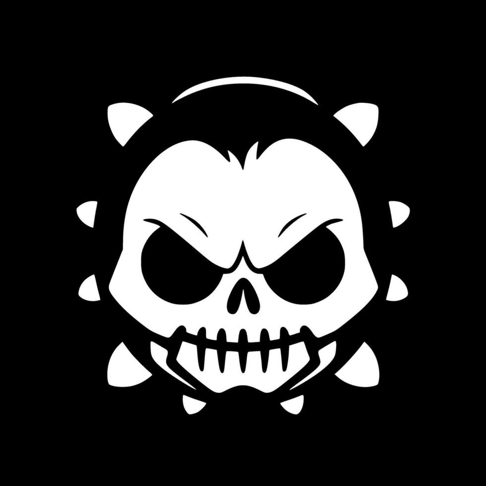 Skull, Minimalist and Simple Silhouette - Vector illustration
