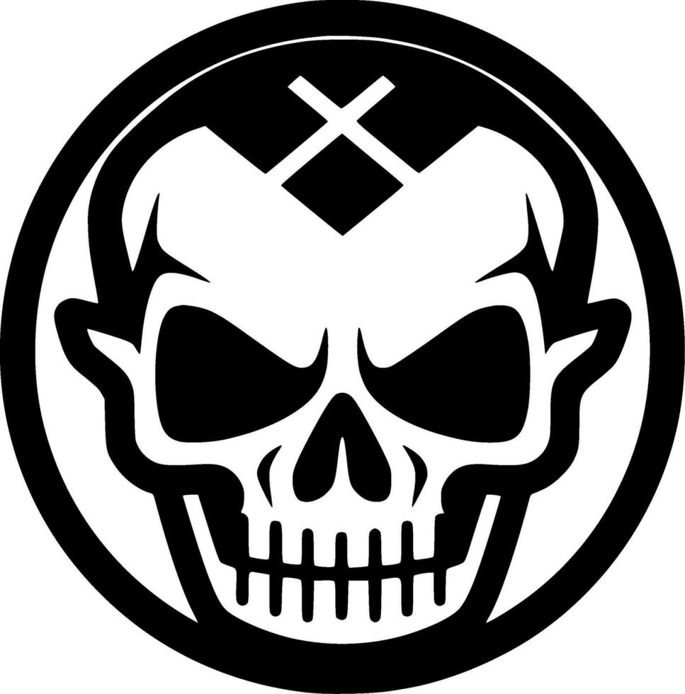Skull - Minimalist and Flat Logo - Vector illustration
