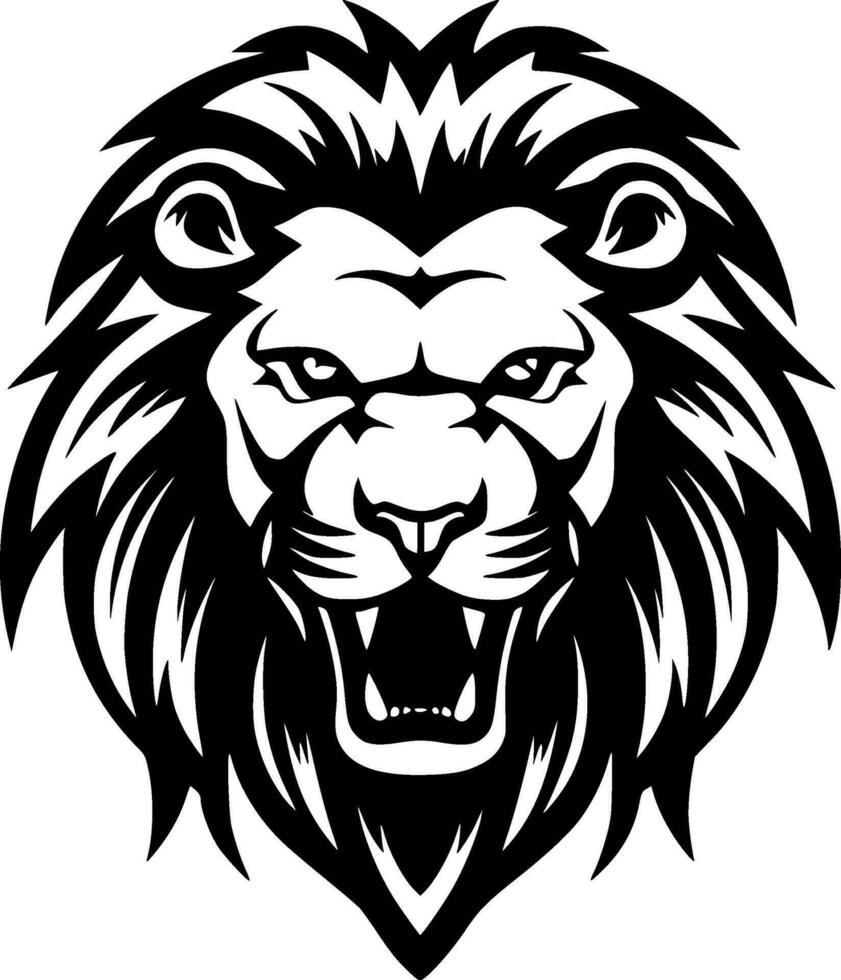 Lion, Minimalist and Simple Silhouette - Vector illustration