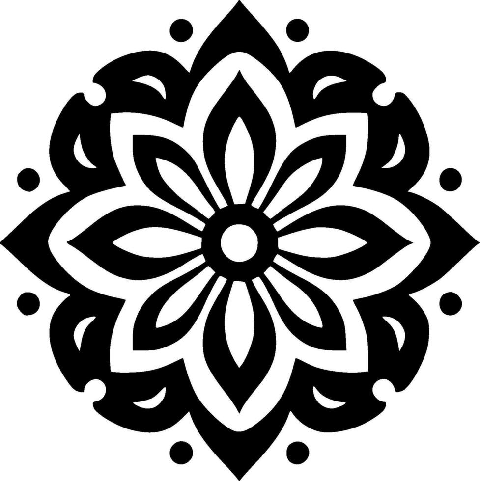 Mandala - Minimalist and Flat Logo - Vector illustration