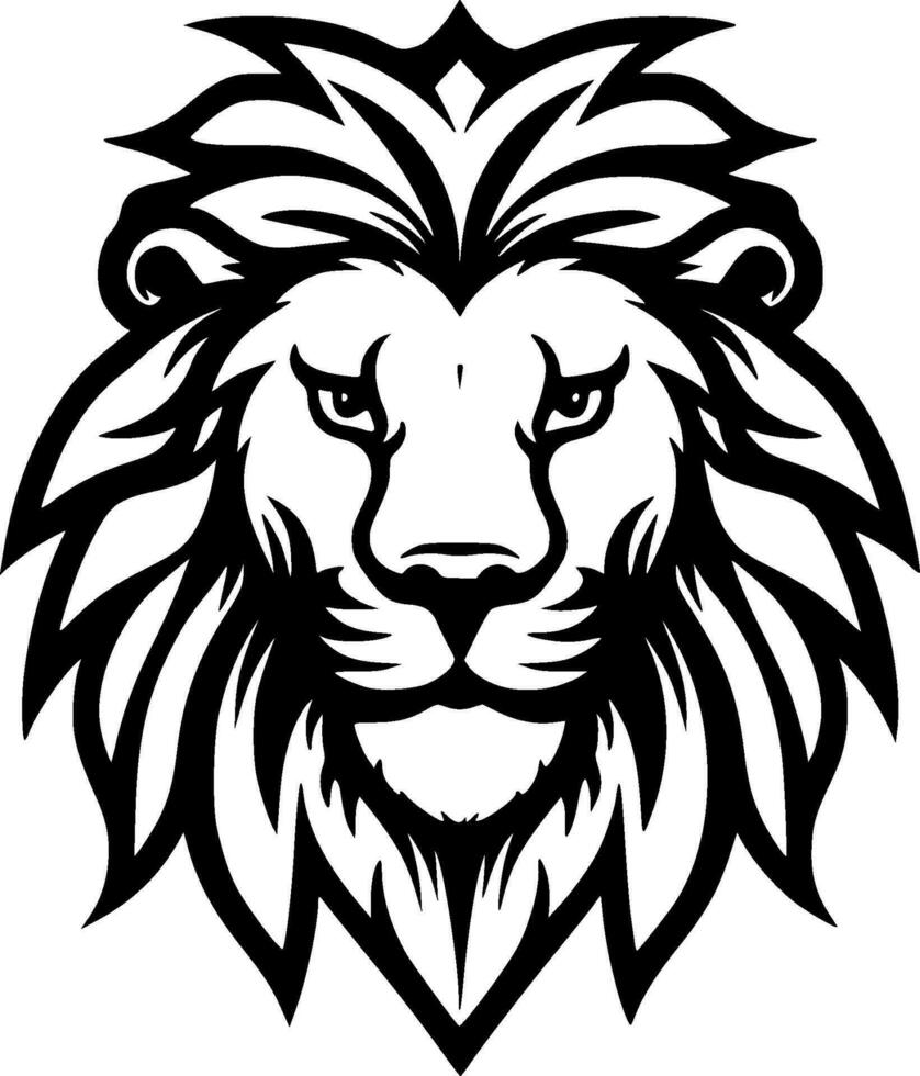 Lion, Minimalist and Simple Silhouette - Vector illustration