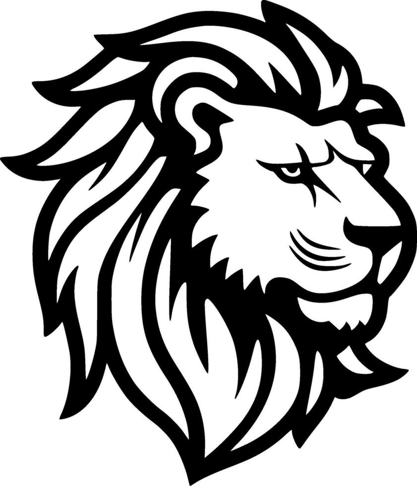 Lion, Minimalist and Simple Silhouette - Vector illustration