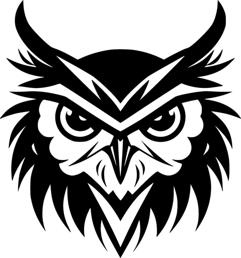 Owl - Minimalist and Flat Logo - Vector illustration