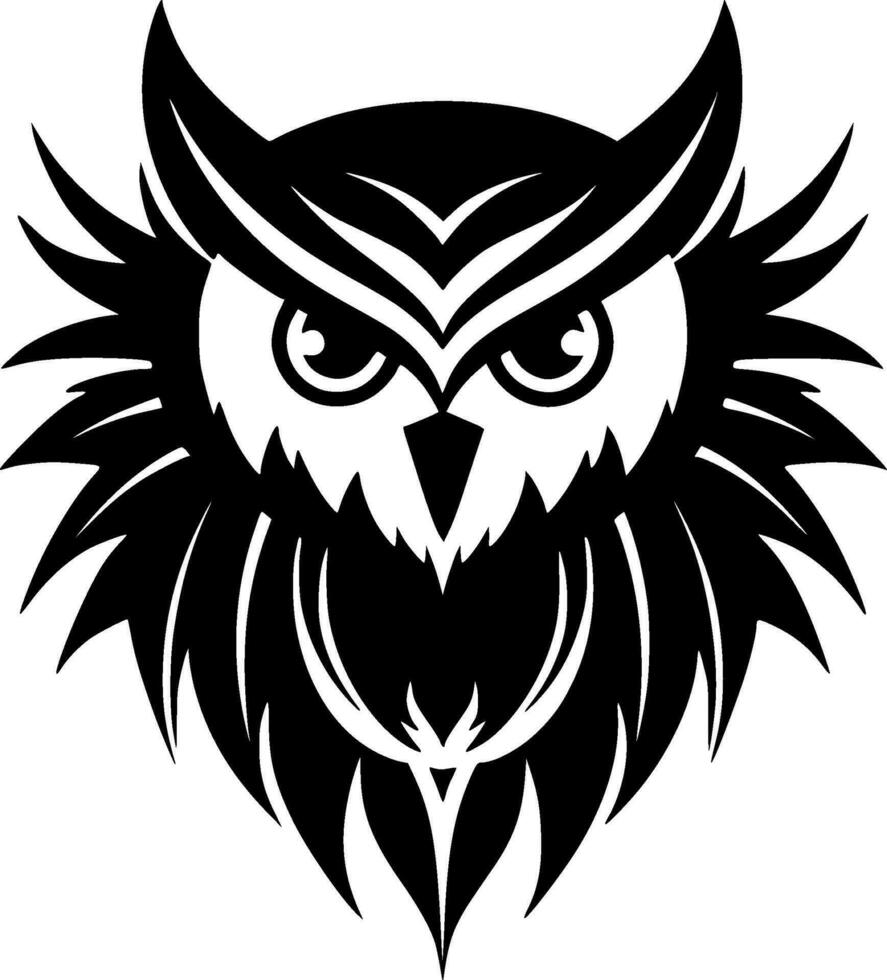 Owl, Minimalist and Simple Silhouette - Vector illustration