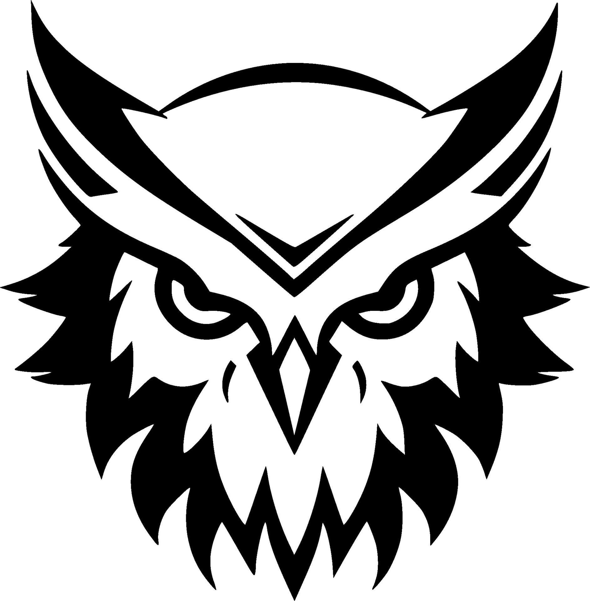 Owl, Black and White Vector illustration 34102236 Vector Art at Vecteezy