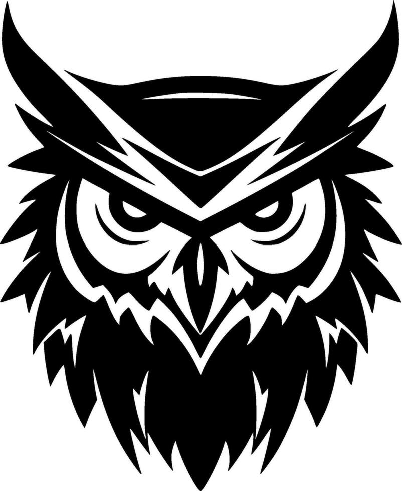 Owl, Minimalist and Simple Silhouette - Vector illustration