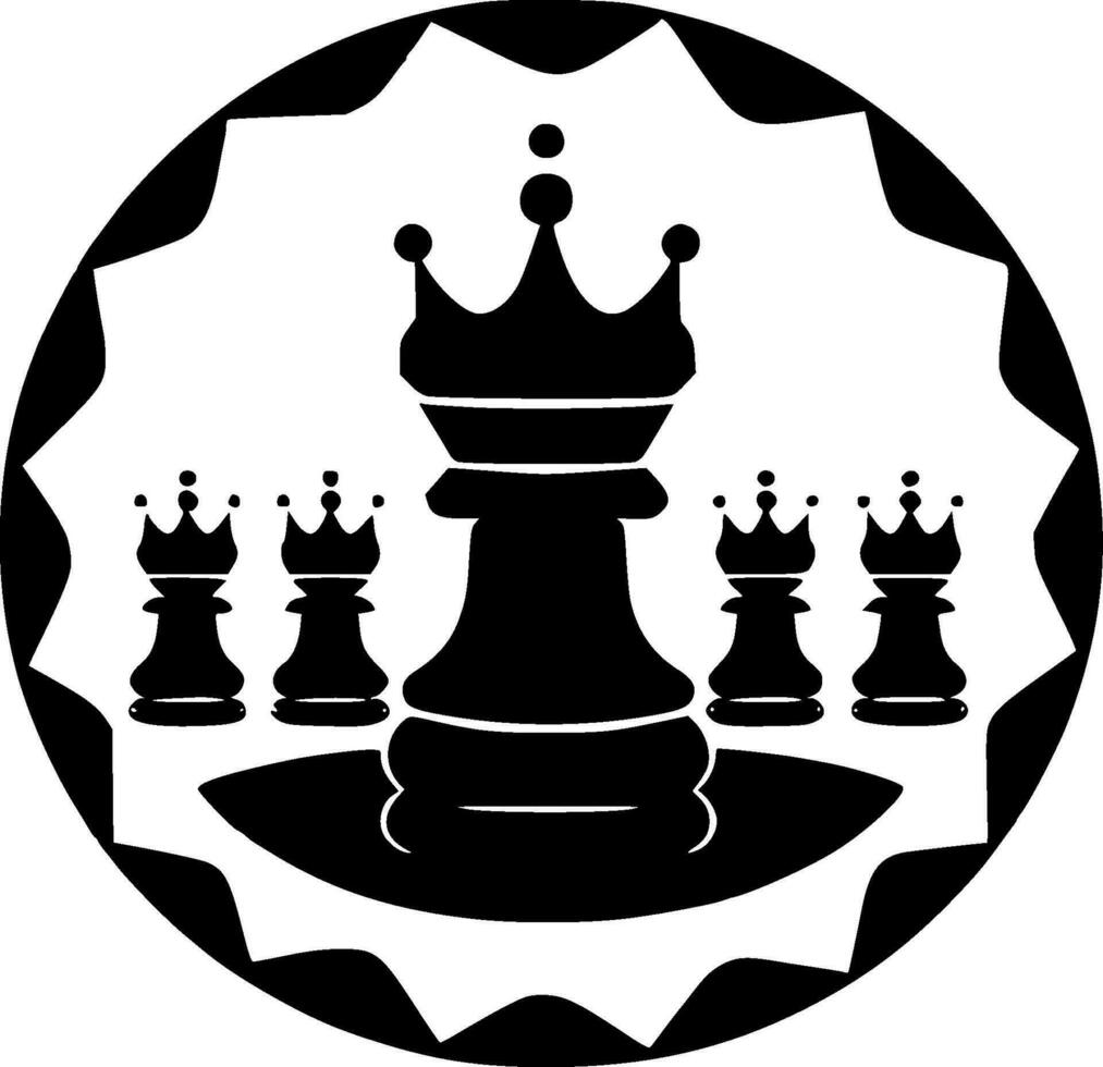 Chess, Minimalist and Simple Silhouette - Vector illustration