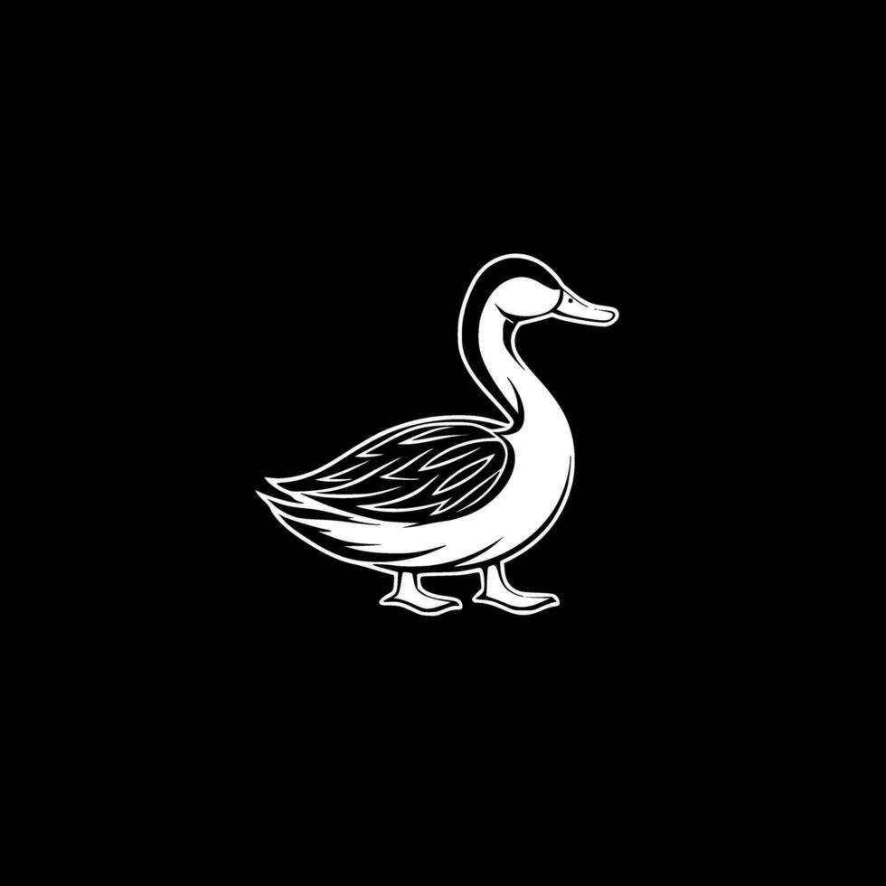 Duck, Minimalist and Simple Silhouette - Vector illustration