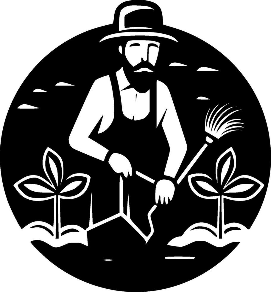 Garden, Minimalist and Simple Silhouette - Vector illustration