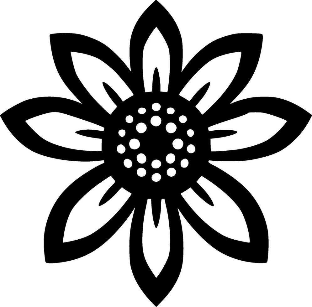 flor - minimalista y plano logo - vector ilustración